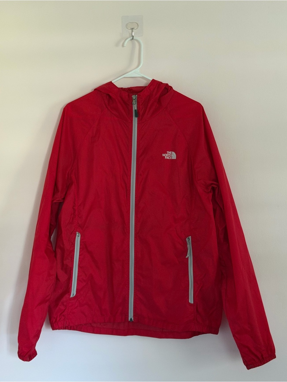 The North Face Men's Red Lightweight Hooded Rain Jacket